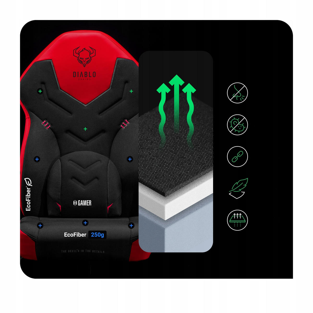 GAMINGSTUHL X-GAMER - Rot/Schwarz, Metall (68/118/56cm) - Diablo Chairs