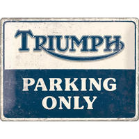BLECHSCHILD 30/40 cm Triumph Parking Only - Multicolor, Metall (40/30/0.2cm) - Nostalgic-Art
