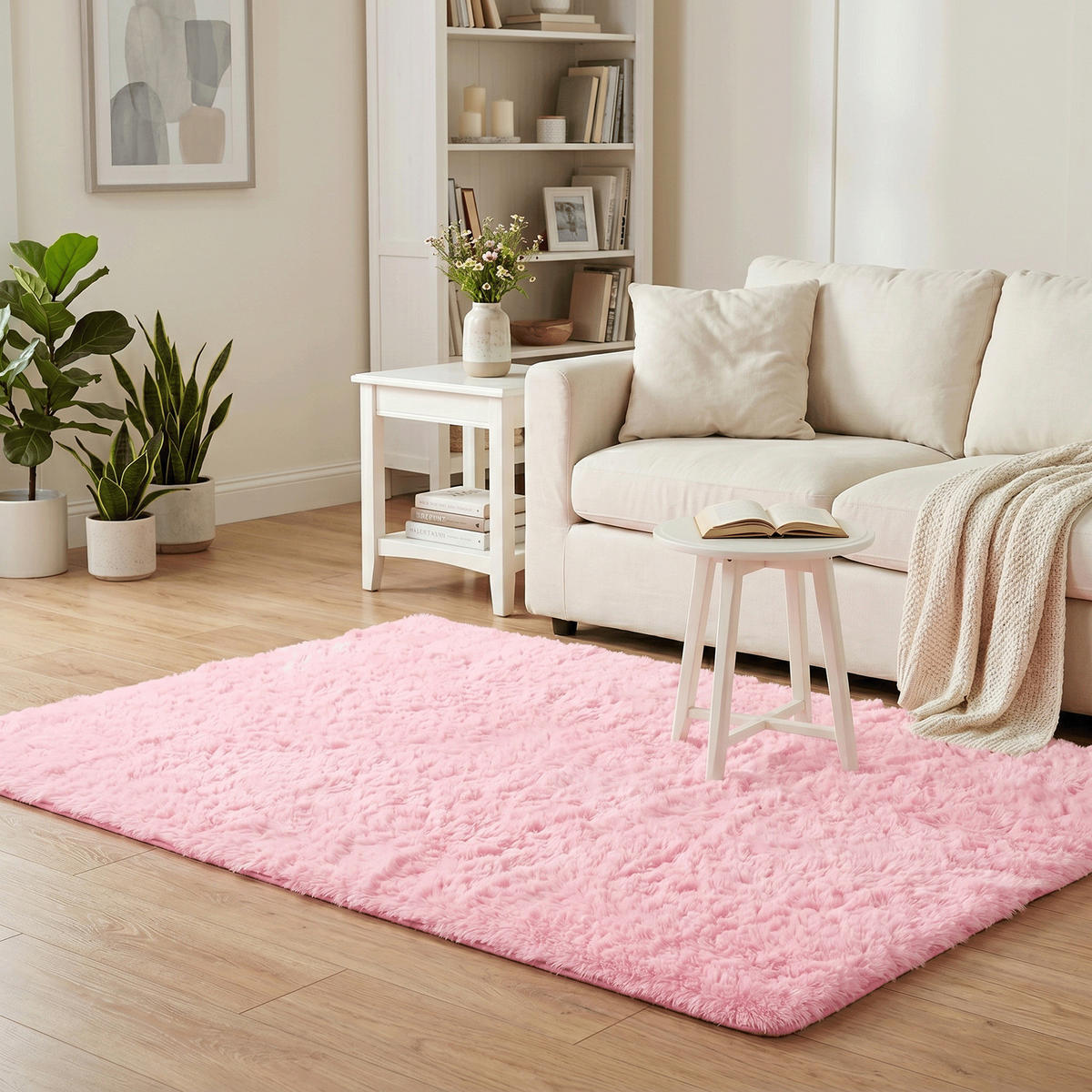 HOCHFLOR SHAGGY TEPPICH FLUFFY - Rosa, Textil (120/170cm) - Pergamon