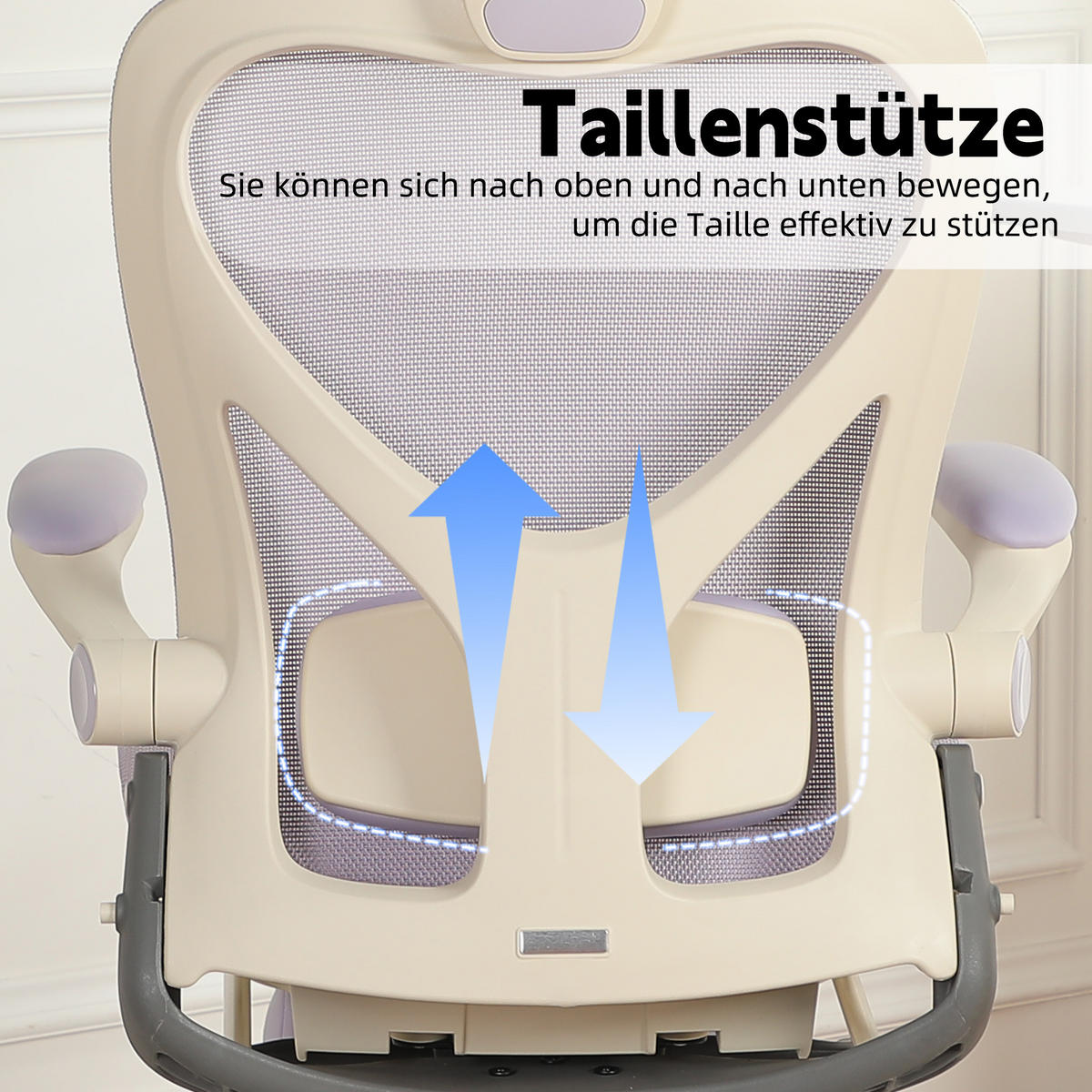 DREHSTUHL DE-40943 mit klappbarer Rückenlehne und 3D-Kopfstütze Violett - Lila, Metall (62/129/48.5cm) - ComfortXL