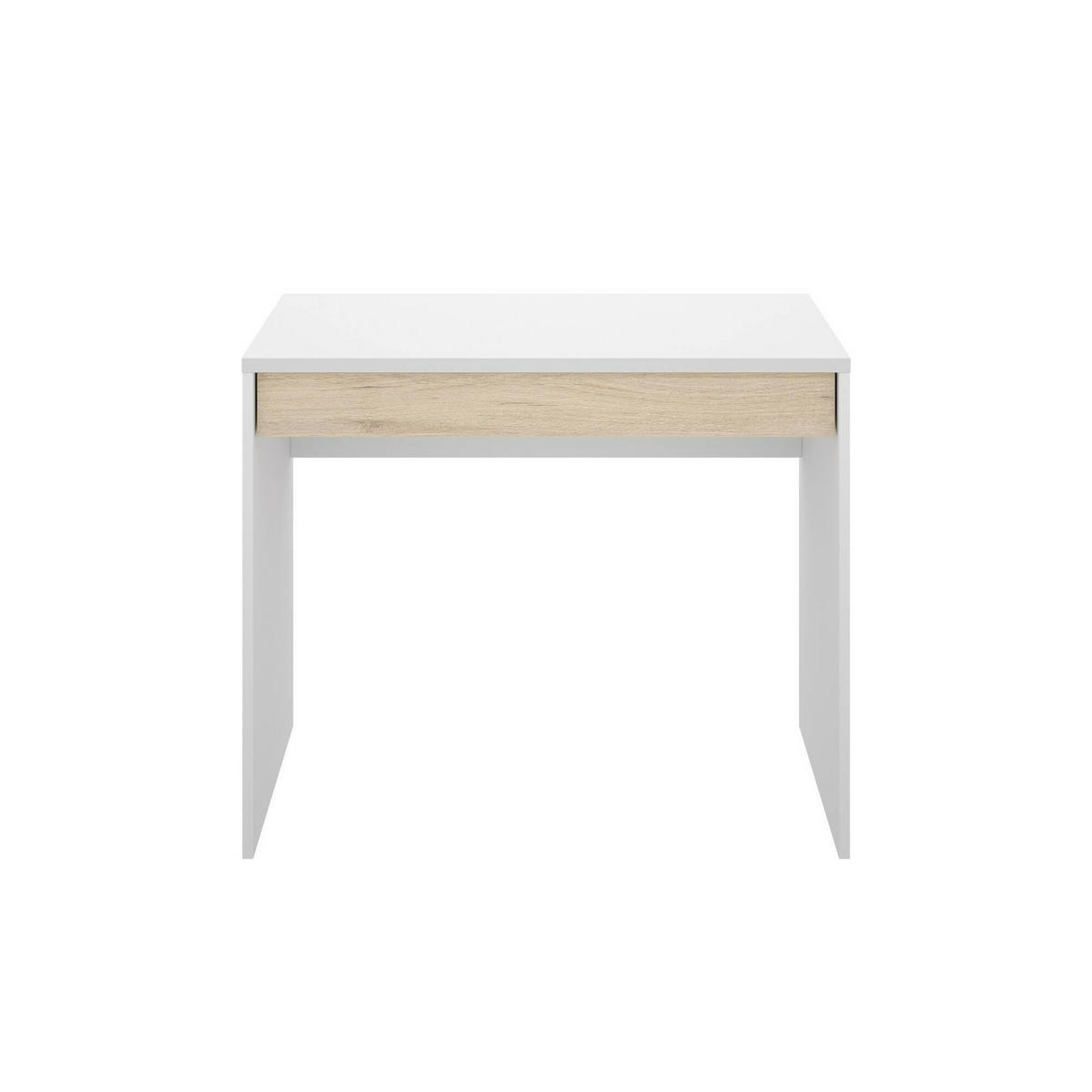 SCHREIBTISCH Weiß, Eiche 49.8/89.5/74.2 cm - Eichefarben/Weiß, Holzwerkstoff (49.8/89.5/74.2cm) - DMORA