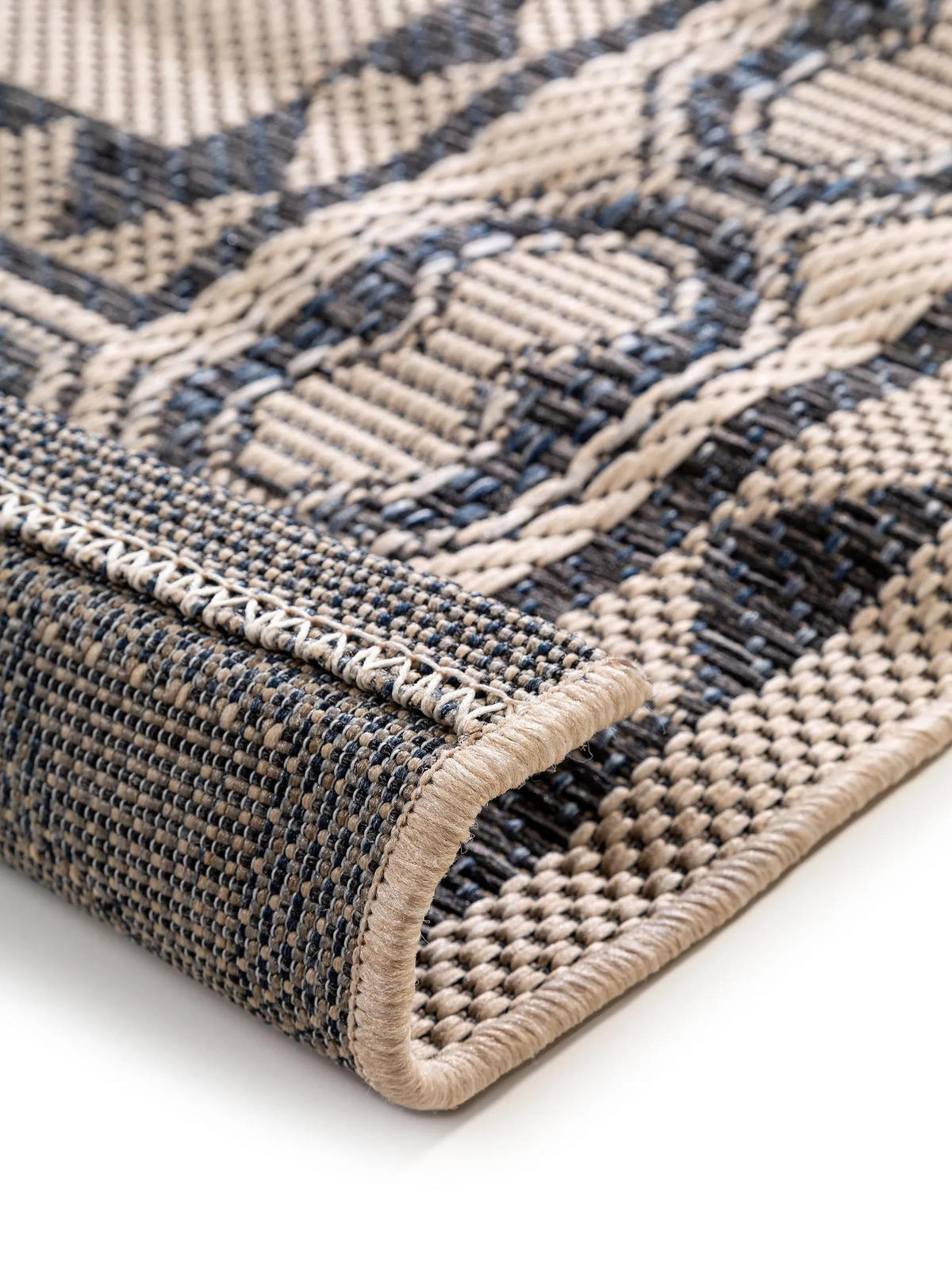 OUTDOORTEPPICH River Beige/Blau 200x285 cm - Beige, Textil (200/285cm) - benuta Nest