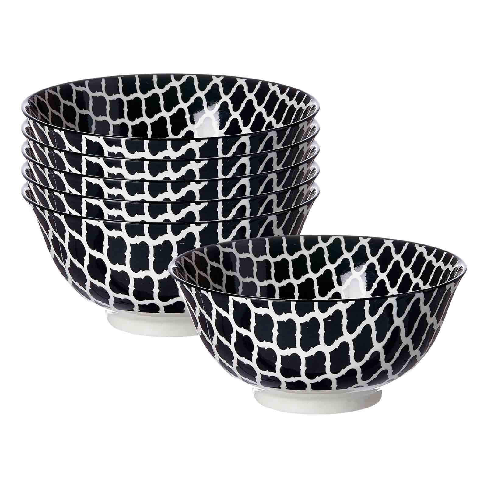 MÜSLISCHALEN Takeo Swing schwarz-weiß ø 15,5 cm 6er Set - Schwarz/Weiß, Keramik (15.5cm) - Ritzenhoff Breker