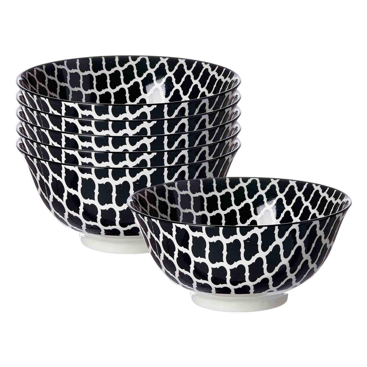 MÜSLISCHALEN Takeo Swing schwarz-weiß ø 15,5 cm 6er Set - Schwarz/Weiß, Keramik (15.5cm) - Ritzenhoff Breker