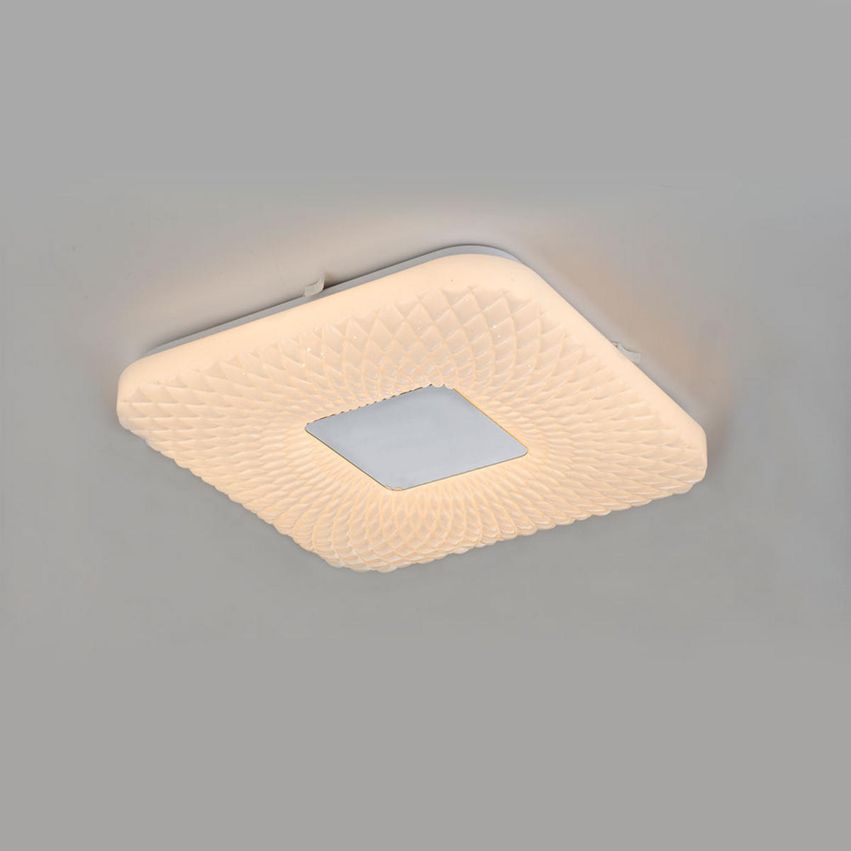 LED DECKENLEUCHTE FINDUS Weiß Metall - Weiß, Metall (33/33/4.6cm) - Globo Lighting