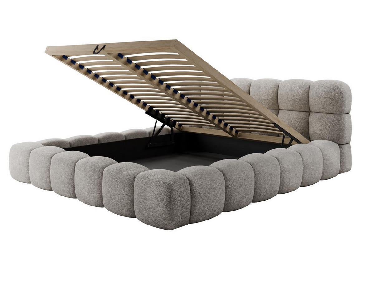 POLSTERBETT Bizu Lattenrost 160x200 Beige - Beige, Holzwerkstoff (160/200cm) - Compleo24