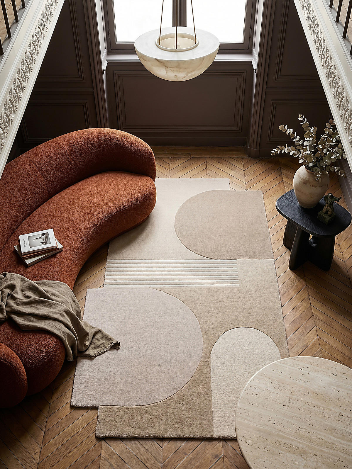 TEPPICH aus Wolle HALLEIN in Natur, geometrisch-abstrakt, 200 x 290 cm - Beige, Textil (200/290cm) - KADIMA DESIGN
