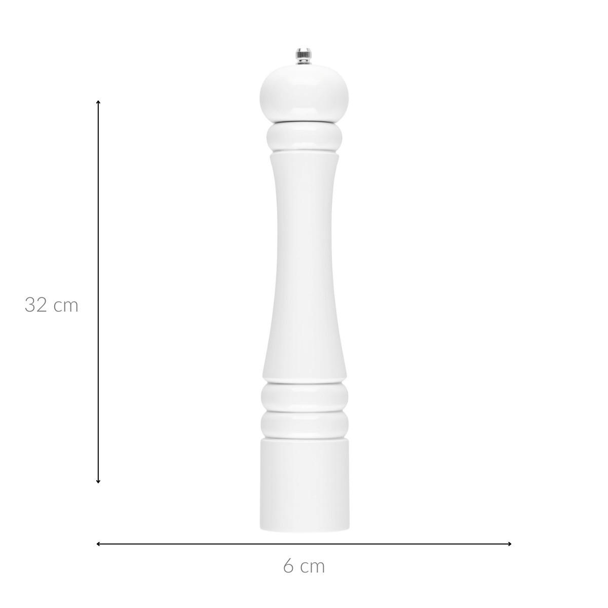 GEWÜRZMÜHLE Holz 32 cm - Weiß, Holz (6/32/6cm)