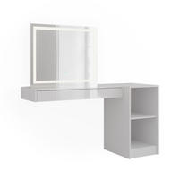 SCHMINKTISCH Sherry Weiß 100 cm 3 Teile - Weiß, Holzwerkstoff (100/12/40.1cm) - Vicco