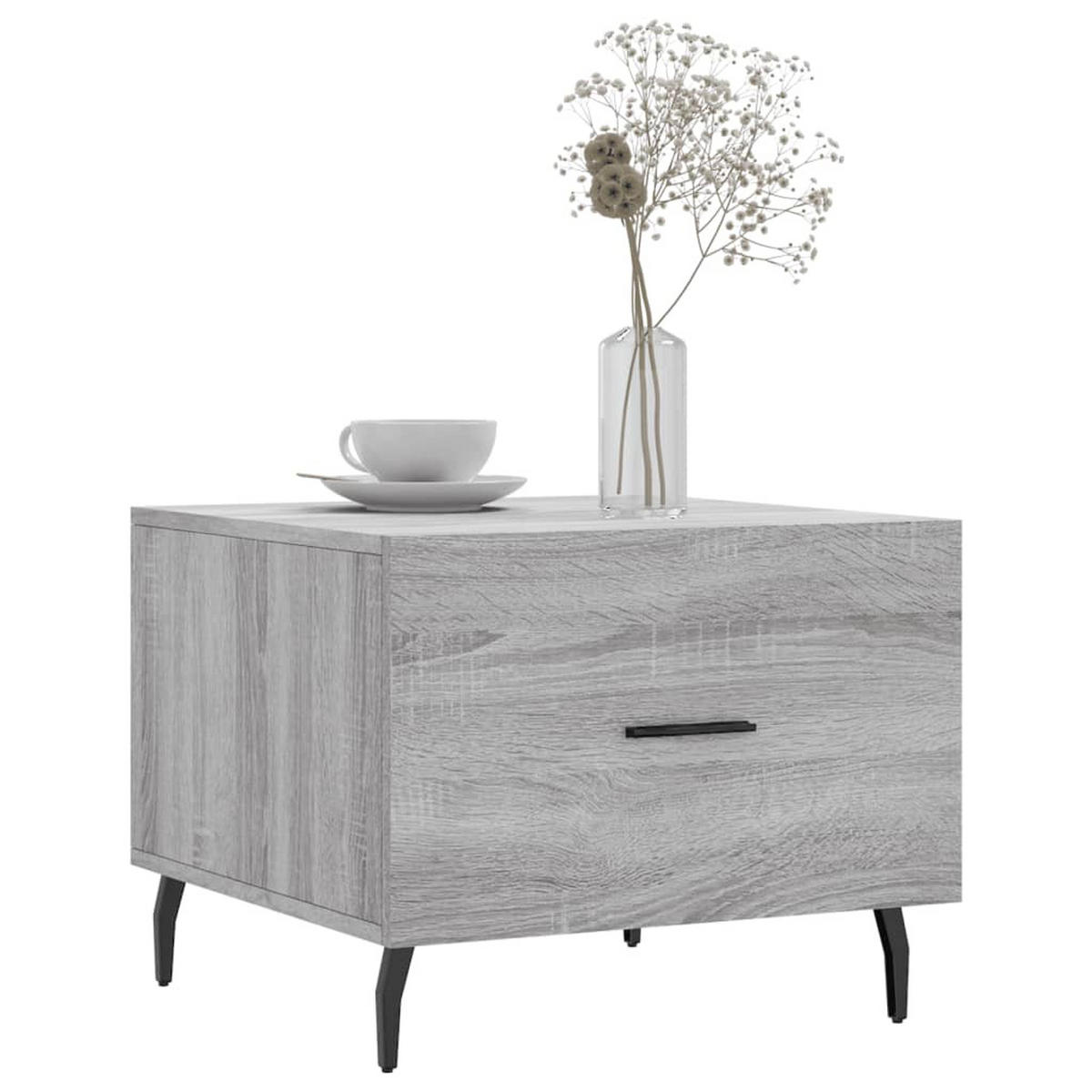 COUCHTISCHE 2 Stk. Grau Sonoma 50x50x40 cm Holzwerkstoff - Grau, Holzwerkstoff (50/50/40cm) - furnicato