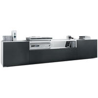 LOWBOARD Mogan Fronten in Schwarz matt - Schwarz, Holzwerkstoff (181/39/35cm) - Vladon