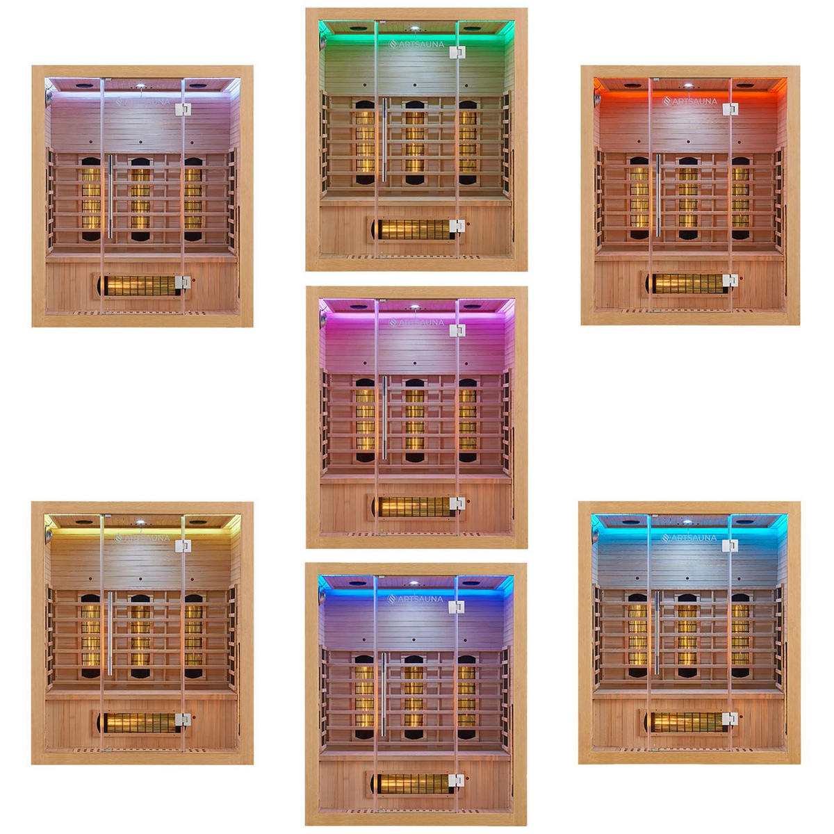 INFRAROTKABINE Kiruna160 mit Dual Technologie - Naturfarben, Holz (160/190/105cm) - Artsauna