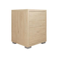 NACHTTISCH Gesita - Eichefarben/Silberfarben, Holzwerkstoff/Kunststoff (31/38/30cm) - MIRJAN24