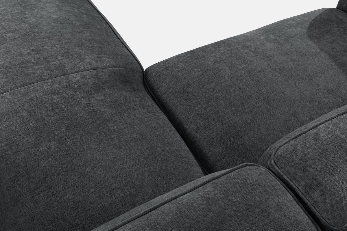 ECKSOFA RECHTS FUBBO, Anthrazit - Anthrazit, Holz/Holzwerkstoff (225/176cm) - KONSIMO®