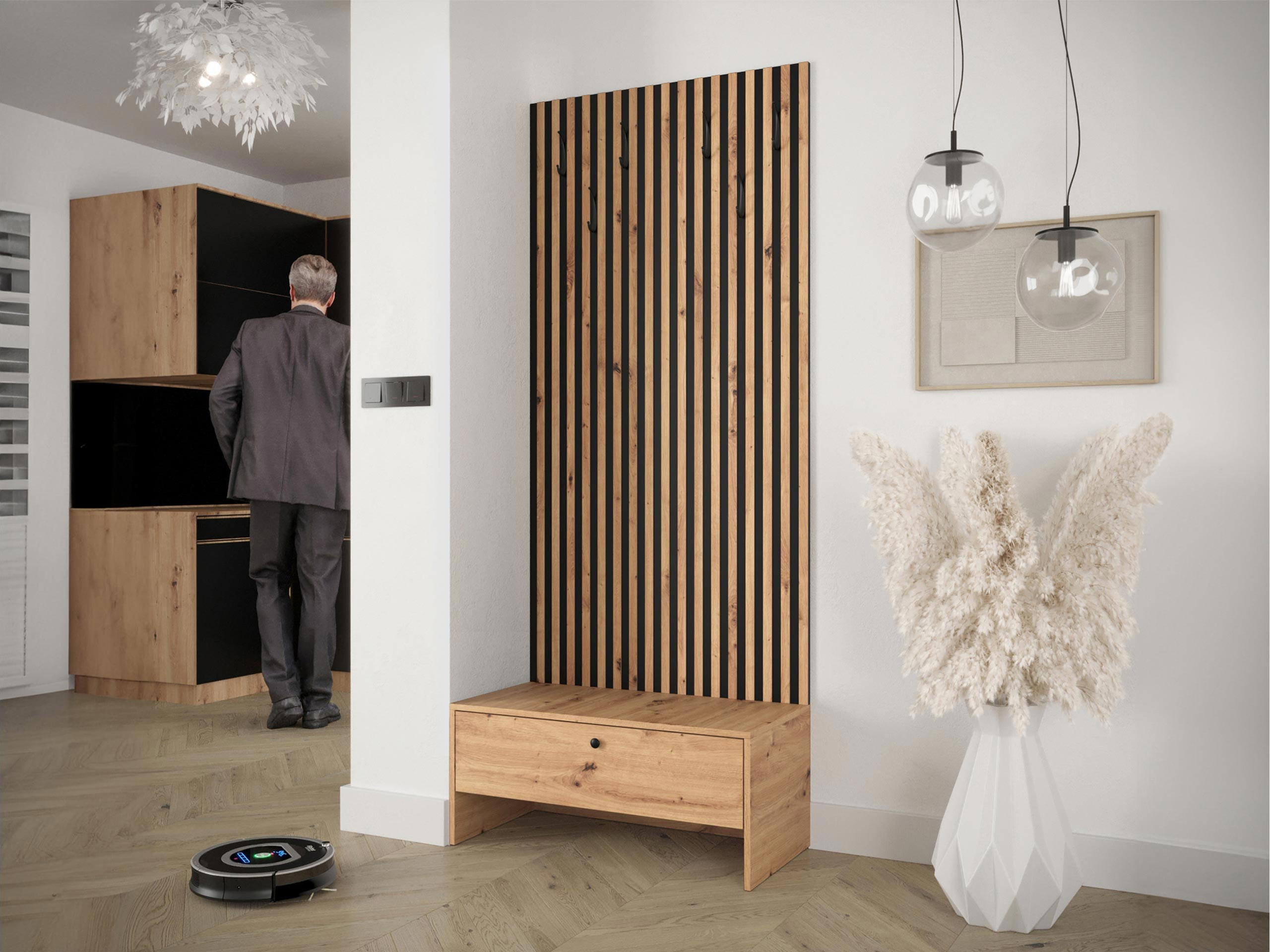 GARDEROBE Balma VII - Braun, Holzwerkstoff (85/206/44cm) - MIRJAN24