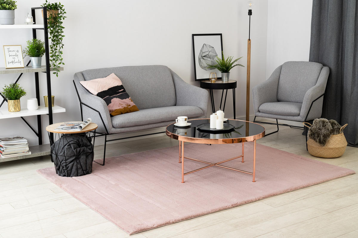 TEPPICH Bunny 120/170 cm - Pink, Textil (120/170cm) - rugsX