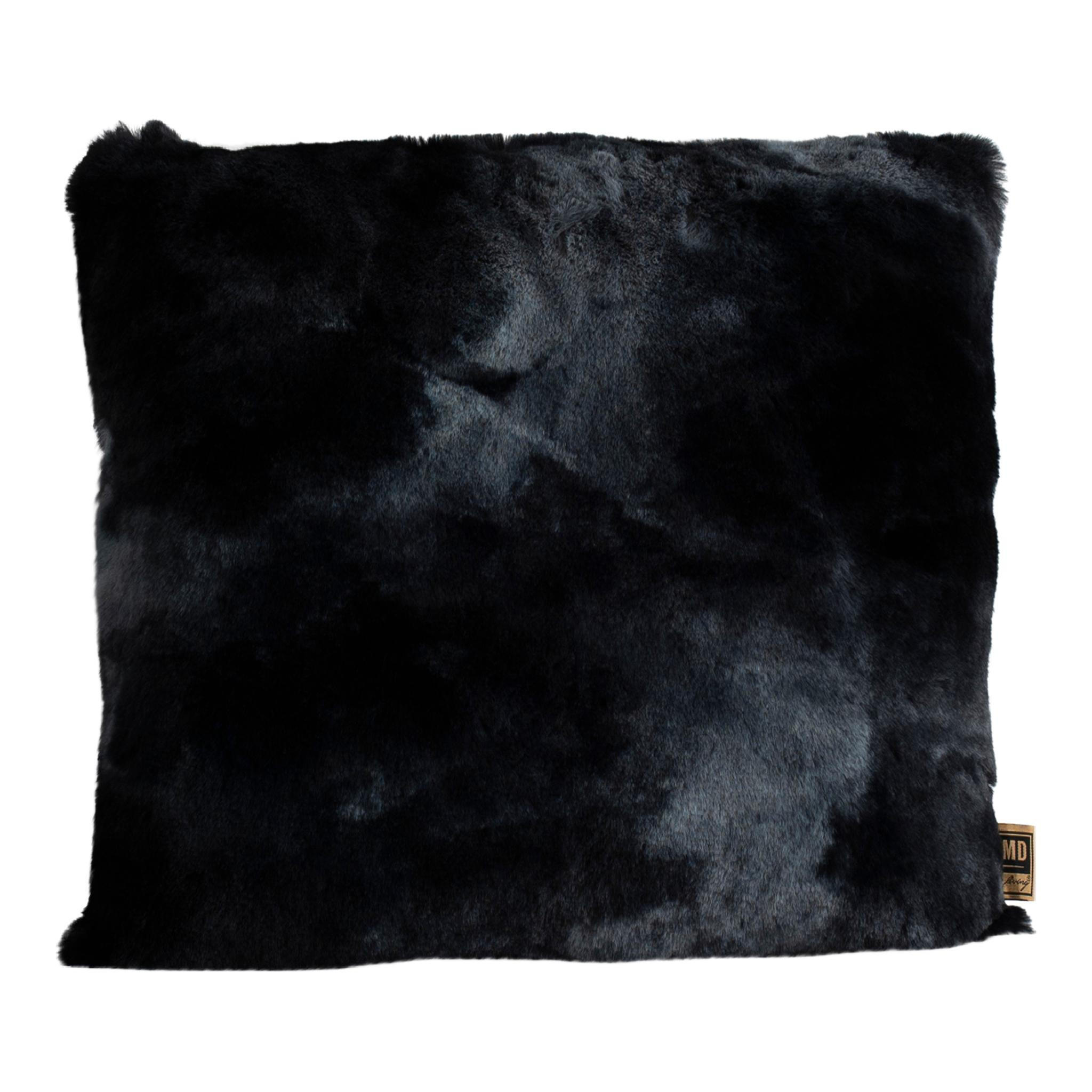 ZIERKISSEN Linde Schwarz 45/10/45cm - Schwarz, Textil (10/45cm) - PTMD Collection