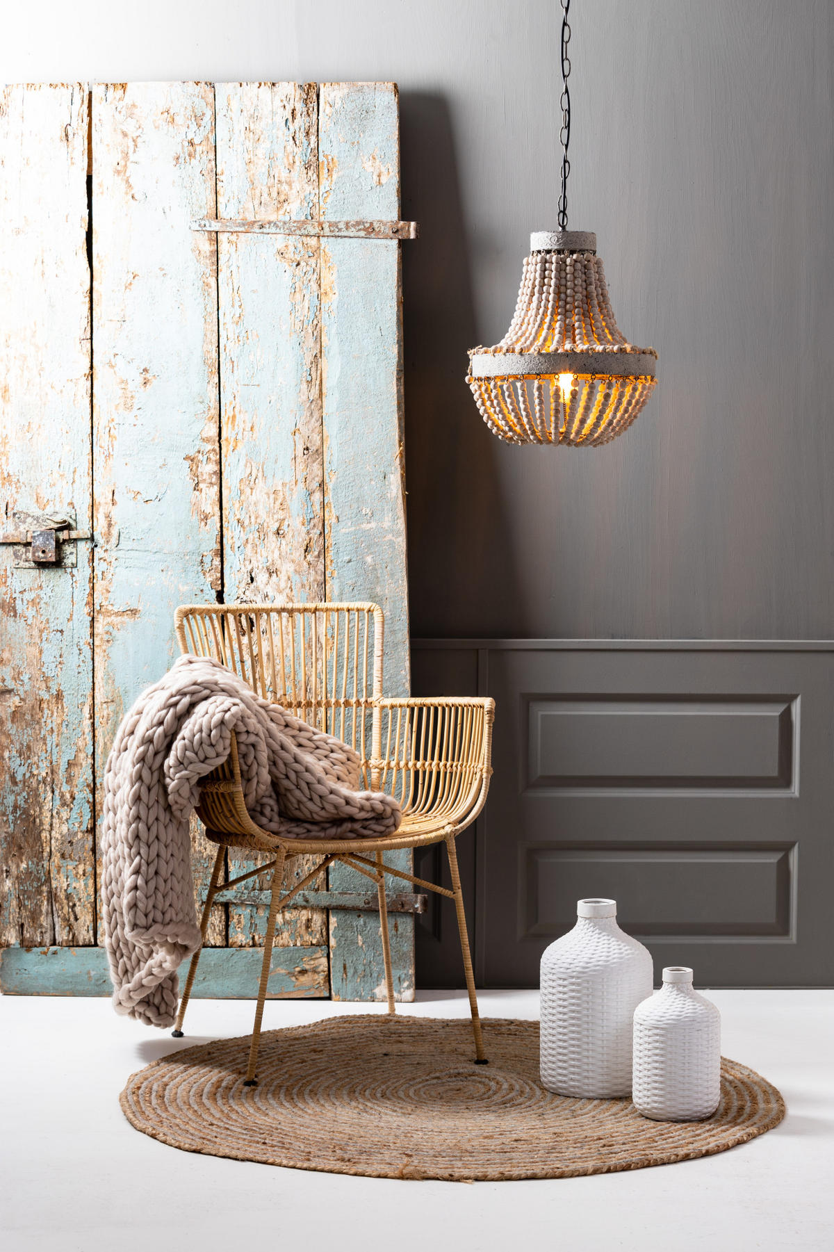 HÄNGELAMPE Luna Weiß Ø35,5/45 cm - Weiß, Metall (35.5/35.5/45cm) - Light & Living