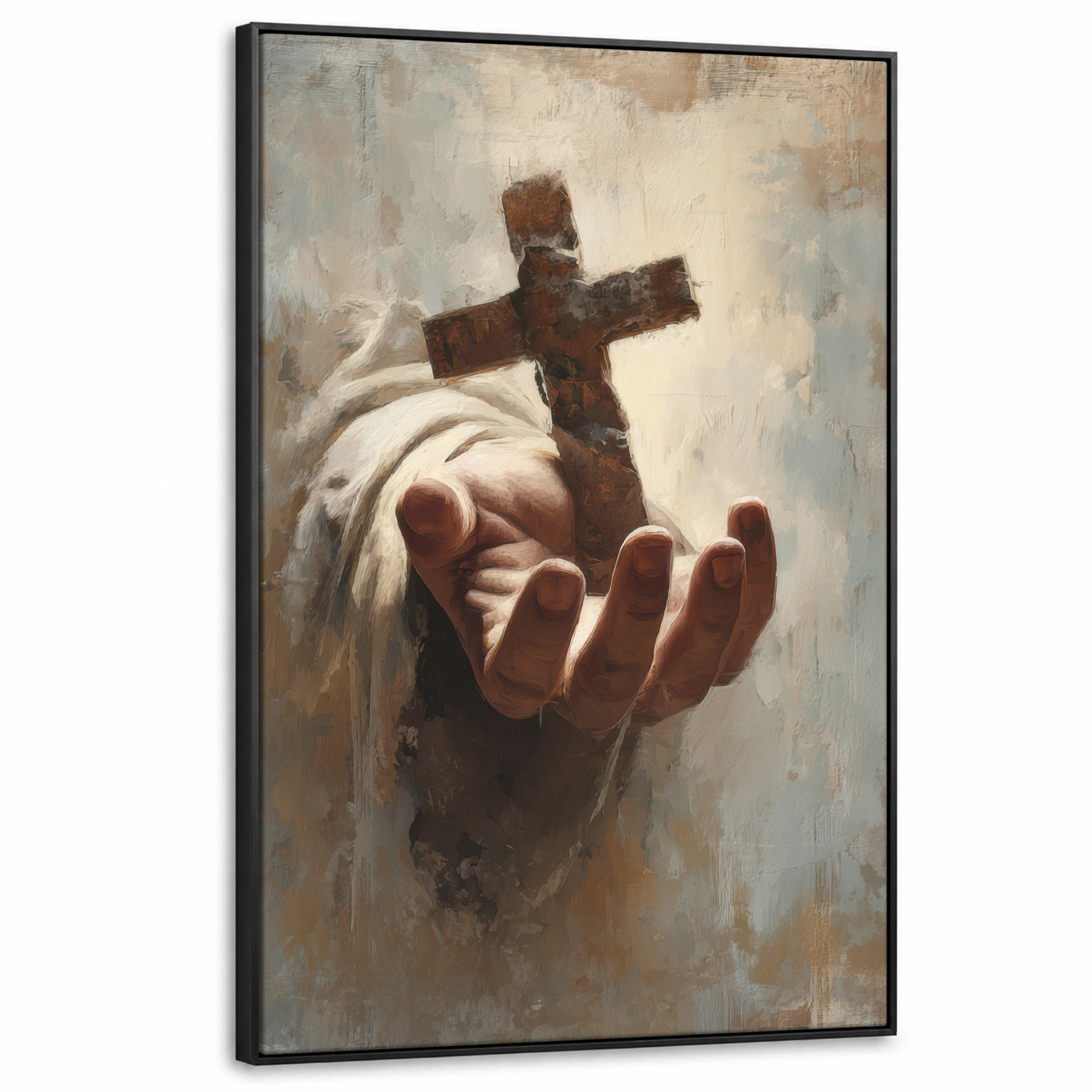MuchoWow Leinwand Hellbraun 80x120 cm