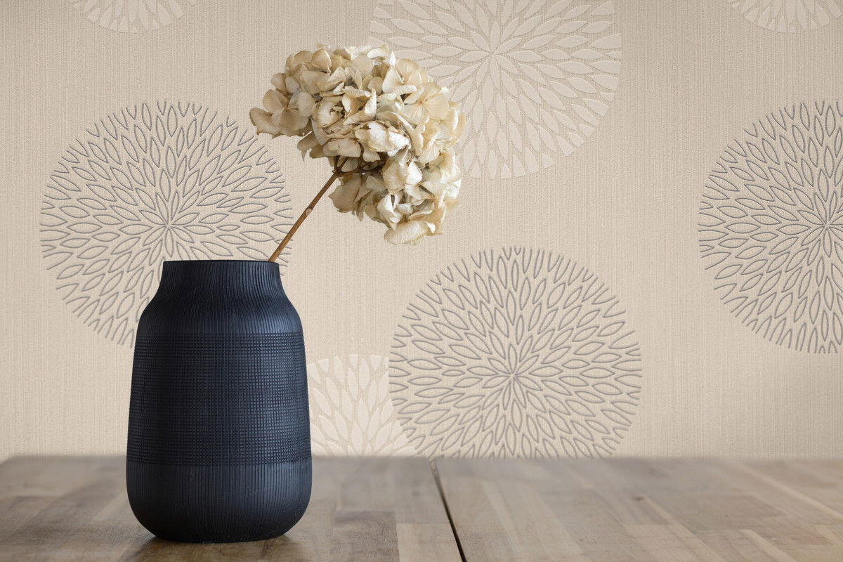 VLIESTAPETE Beige 53/1005 cm - Beige/Grau, Textil (53/1cm) - KUNSTLOFT