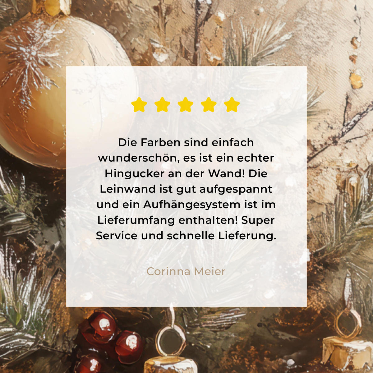 LEINWANDBILD Weihnachten - Kugeln - Beige - Gold 20x30 cm - Goldfarben, Textil (20/30cm) - MuchoWow