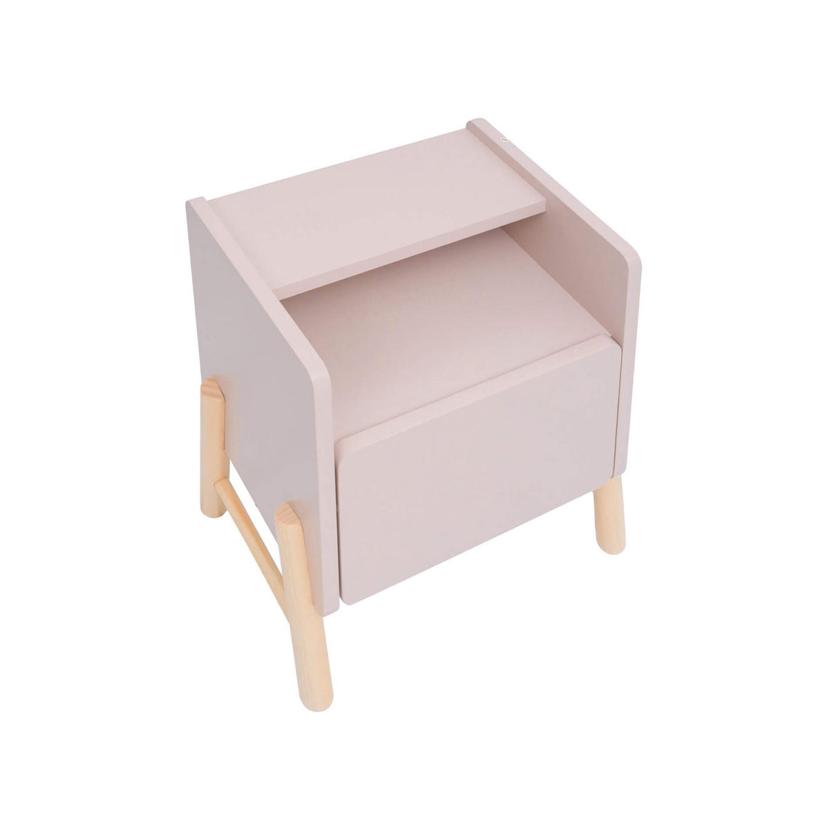KINDERNACHTKÄSTCHEN Rosa 49/43/30 cm - Pink, Holzwerkstoff (40/49/30cm)