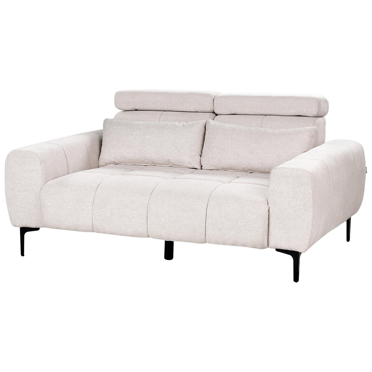 2-SITZER-SOFA beige Vegamo - Beige, Textil (176/97/110cm) - Beliani
