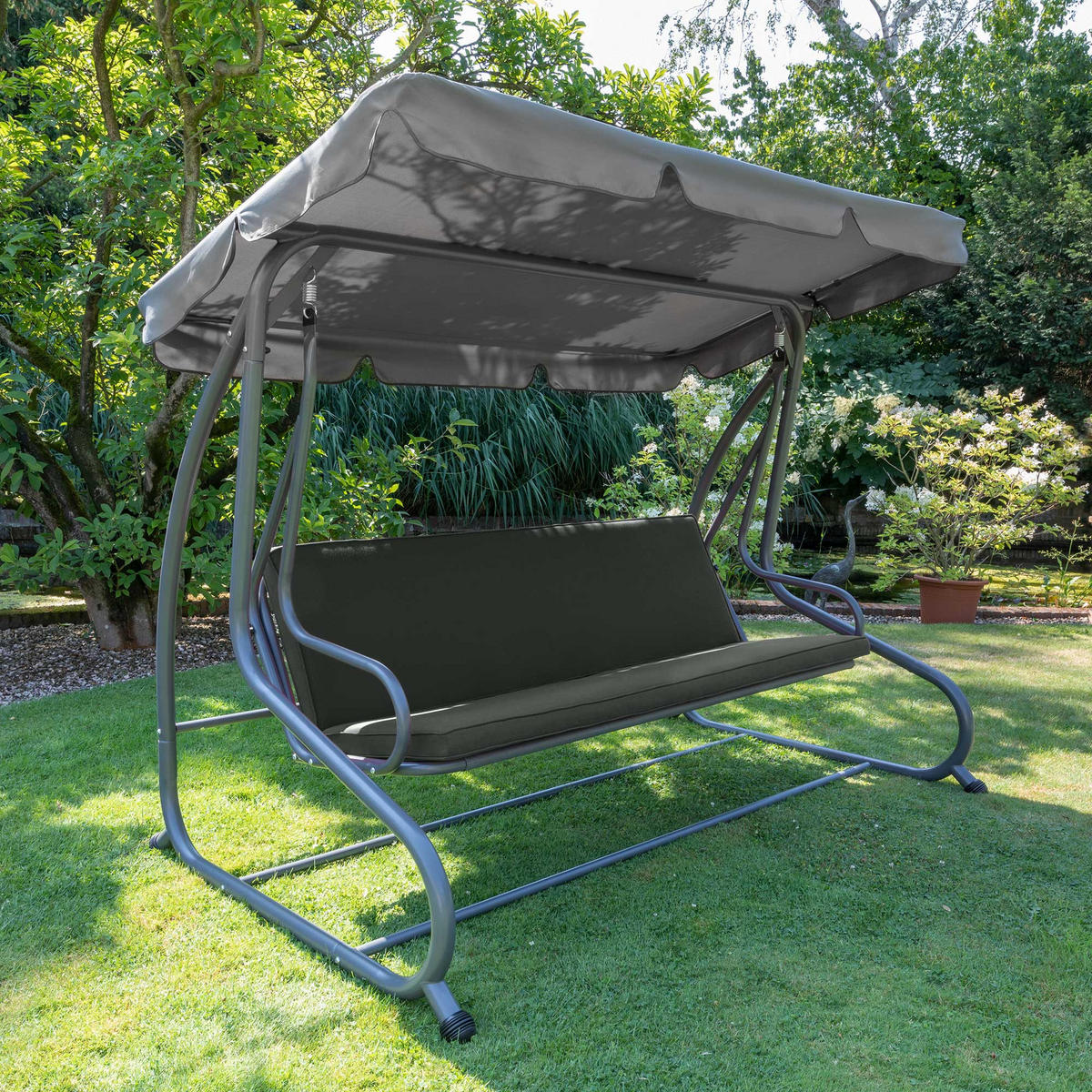 HOLLYWOODSCHAUKELAUFLAGE Loft HS - Graphitfarben, Textil (50/6/180cm) - Beautissu 