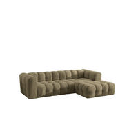 ECKSOFA L-form BALOO L, Chenille-Stoff Moly, Olive, Rechts - Olivgrün, Holz (280/193cm) - Kaiser Möbel