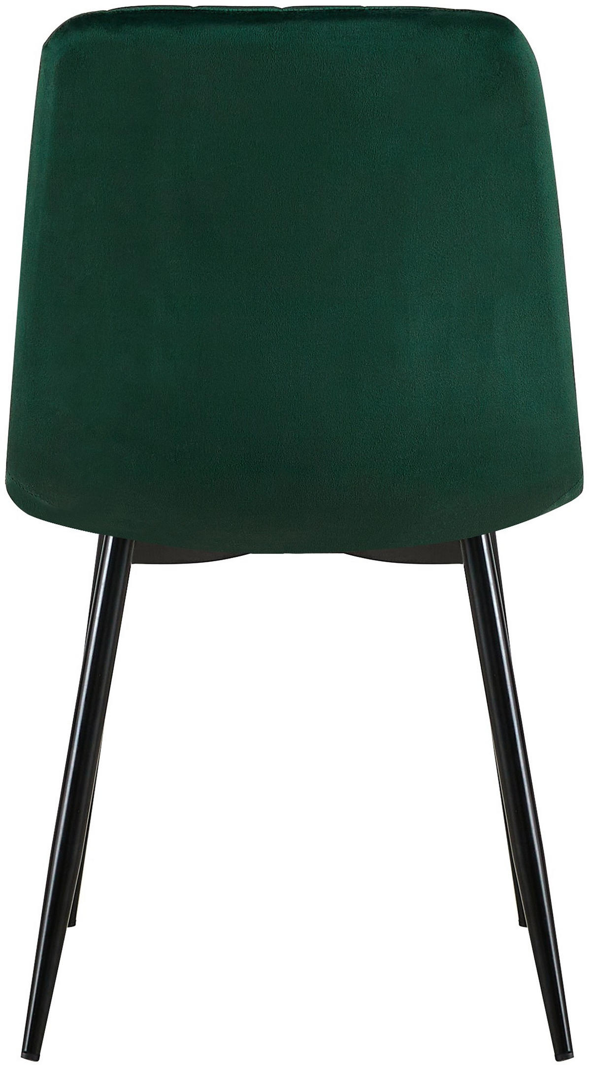 STUHL Samt Grün - Schwarz/Grün, Textil/Metall (45/88/53cm) - CLP