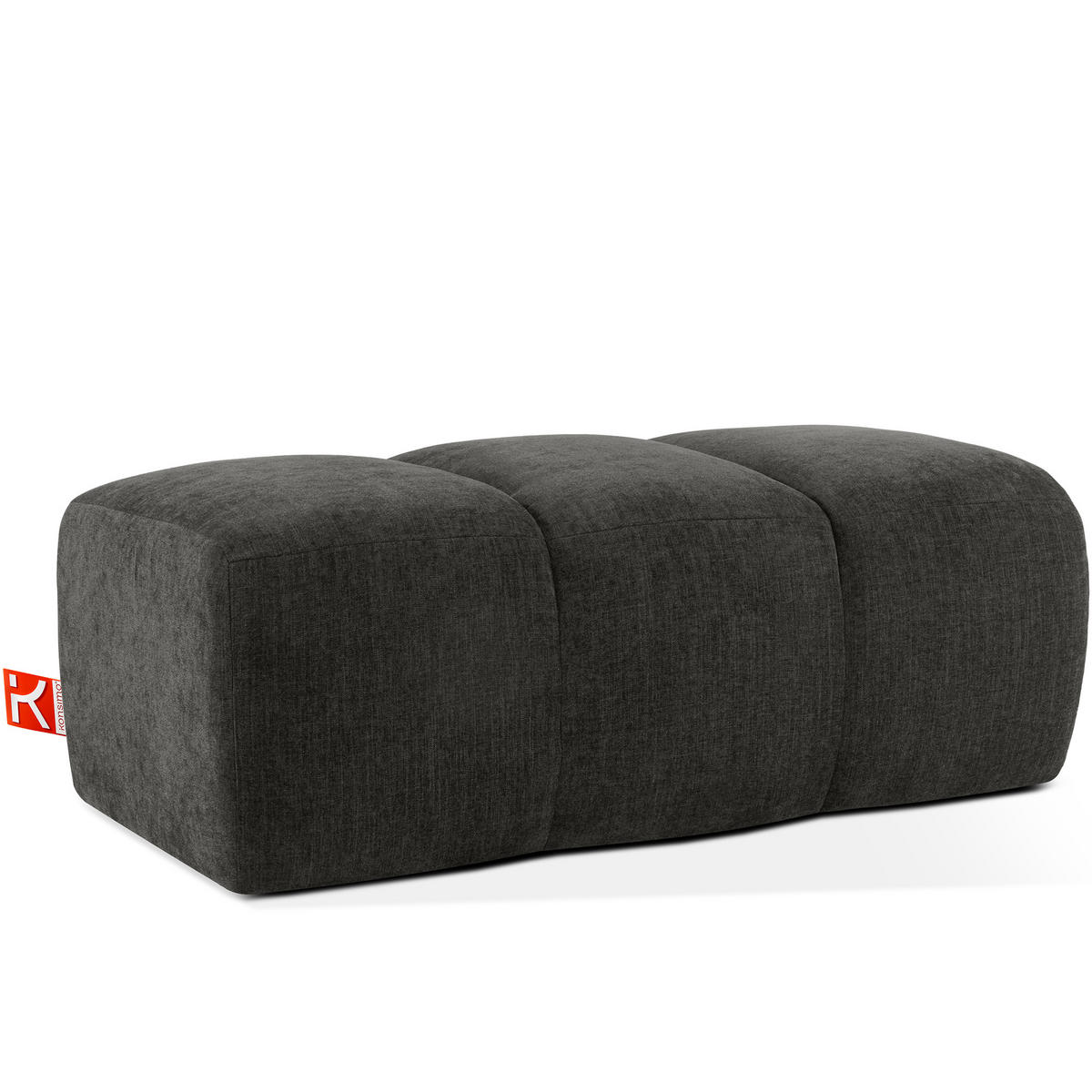 SITZHOCKER FLAVA, Graphitfarben - Graphitfarben, Holz/Holzwerkstoff (123/47/70cm) - KONSIMO®