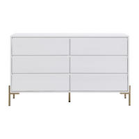 KOMMODE - 140 cm x 40 cm - holz - weiß Korasa - Weiß, Holz/Metall (140/82/40cm) - Vente-Unique