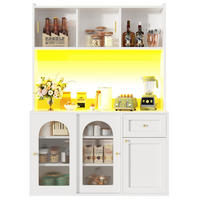 BUFFETSCHRANK Kombi Weiß 120/35/167 cm - Weiß, Holz (120/167/35cm) - PANGIVO