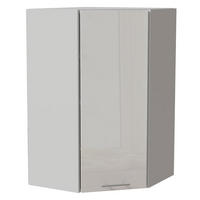 ECK-HÄNGESCHRANK Essen W4/10/60 Weiß Hochglanz / Weiß Matt 60 / 60 / 96cm - Weiß Hochglanz/Weiß, Holz/Holzwerkstoff (60/96/60cm) - Feldmann-Wohnen