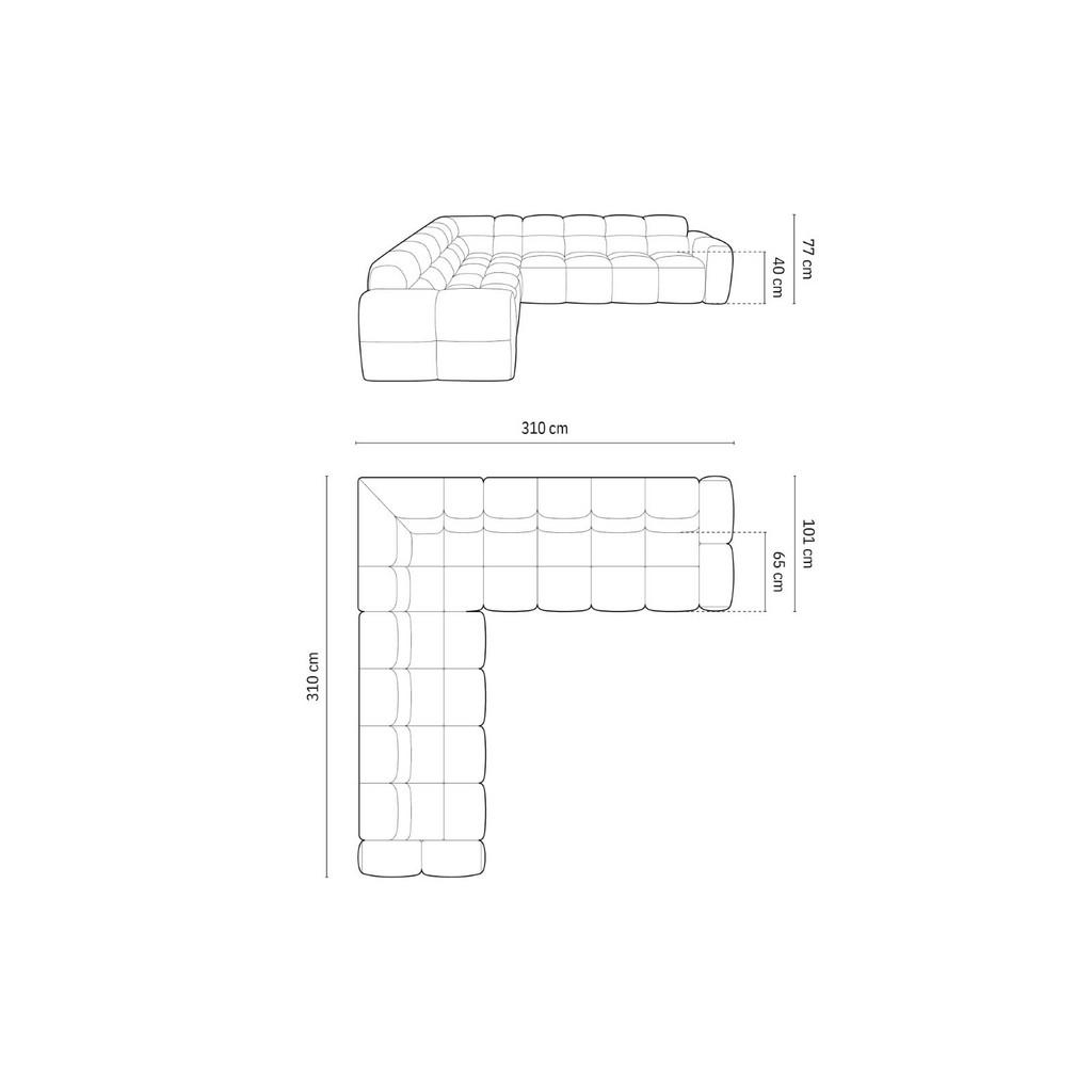 Thumbnail - Micadoni Ecksofa, Sand, Textil, 5-Sitzer, L-Form, 310x310 cm, Hergestellt in Europa, Oeko-Tex®, Wohnzimmer, Sofas & Couc...