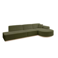 ECKSOFA Ottomane Rechts ARRIO-L2 - 328x171x83 cm Grün - Grün, Holzwerkstoff/Textil (328/171cm) - ALTDECOR