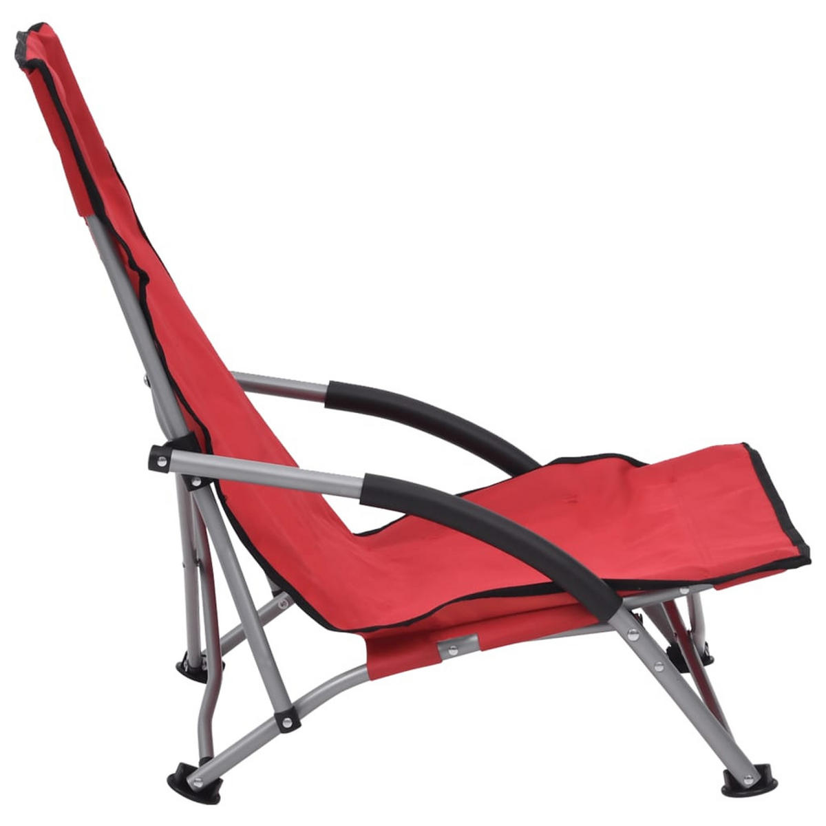 KLAPPBARE Strandstühle 2Er Set Rot Stoff - Rot, Textil (65.5/66/55.5cm) - vidaXL