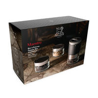 GESCHENKSET Pfeffermühle Maestro 11cm inkl. 3 Gläsern Graphit - Grau, Holz (6/11/6cm) - PEUGEOT