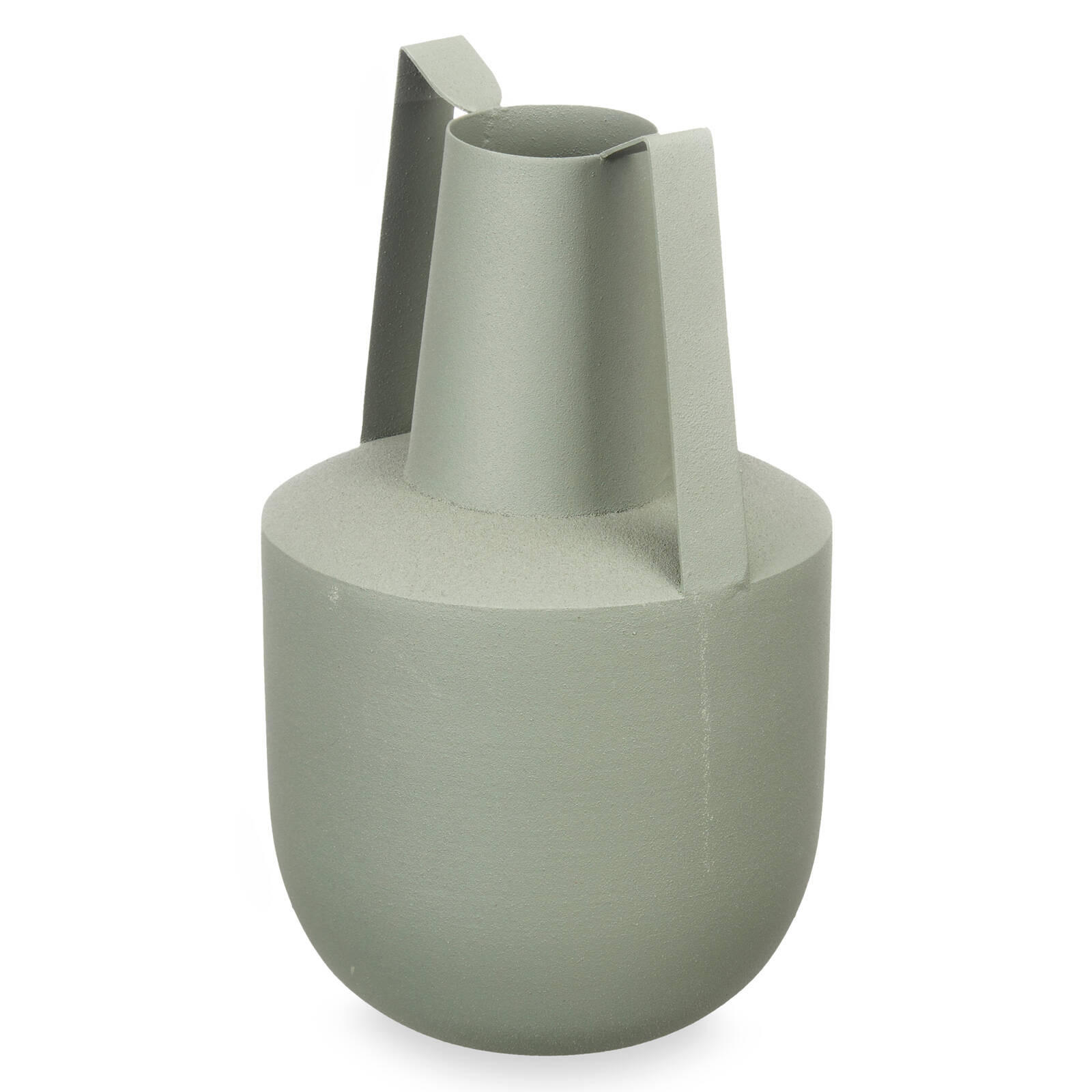 VASE Metall Pastellfarben mit Griffen 21 cm - Grün, Metall (21cm) - Giftdecor