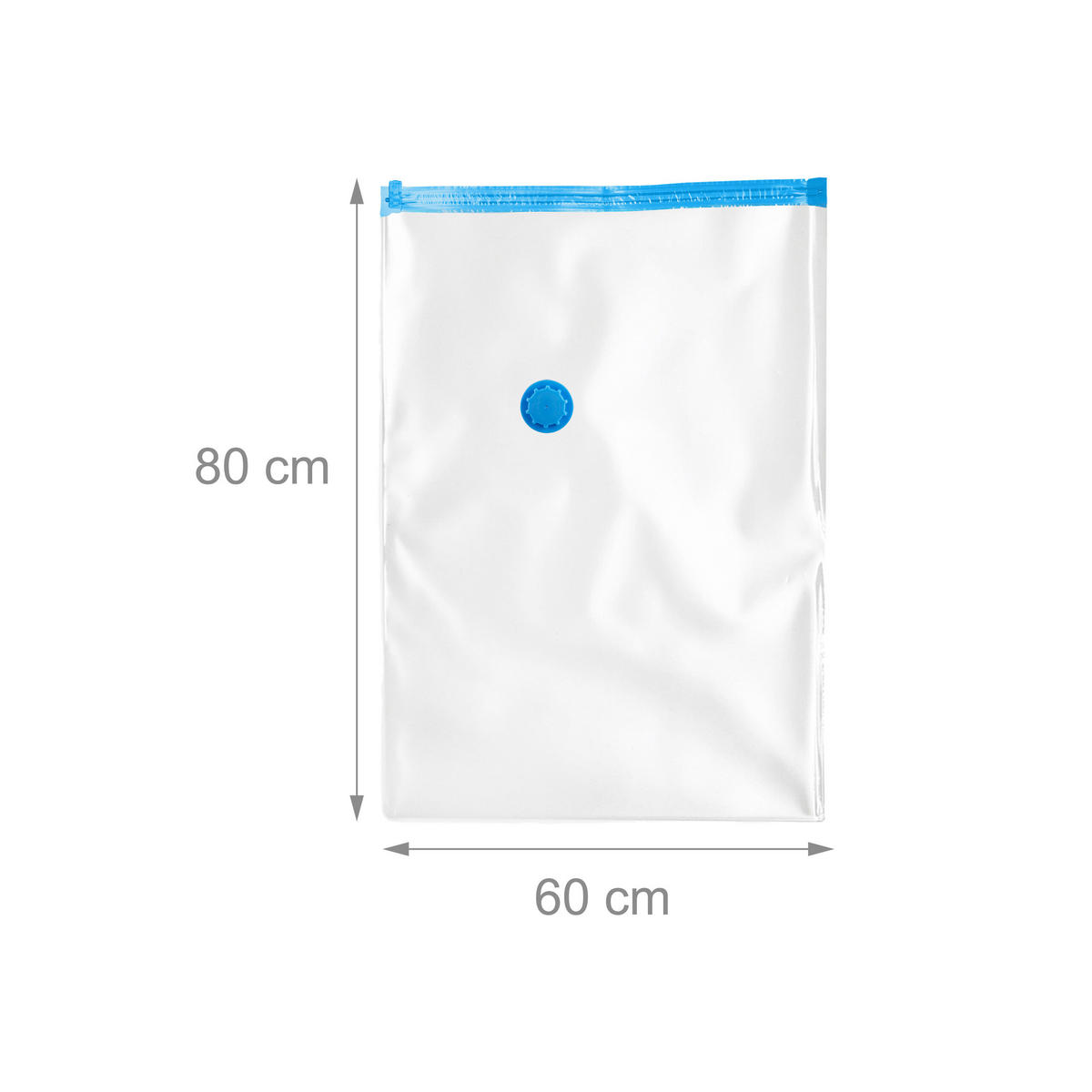 10XVAKUUMBEUTEL - Transparent, Kunststoff (60/80/0.7cm) - Relaxdays