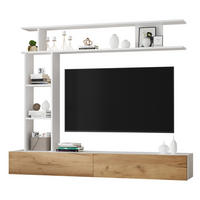 TV-SCHRANK hängend/stehend in Weiß/Eiche 180/35/22.5 cm - Eichefarben, Holzwerkstoff (180/22.5/35cm) - Redom