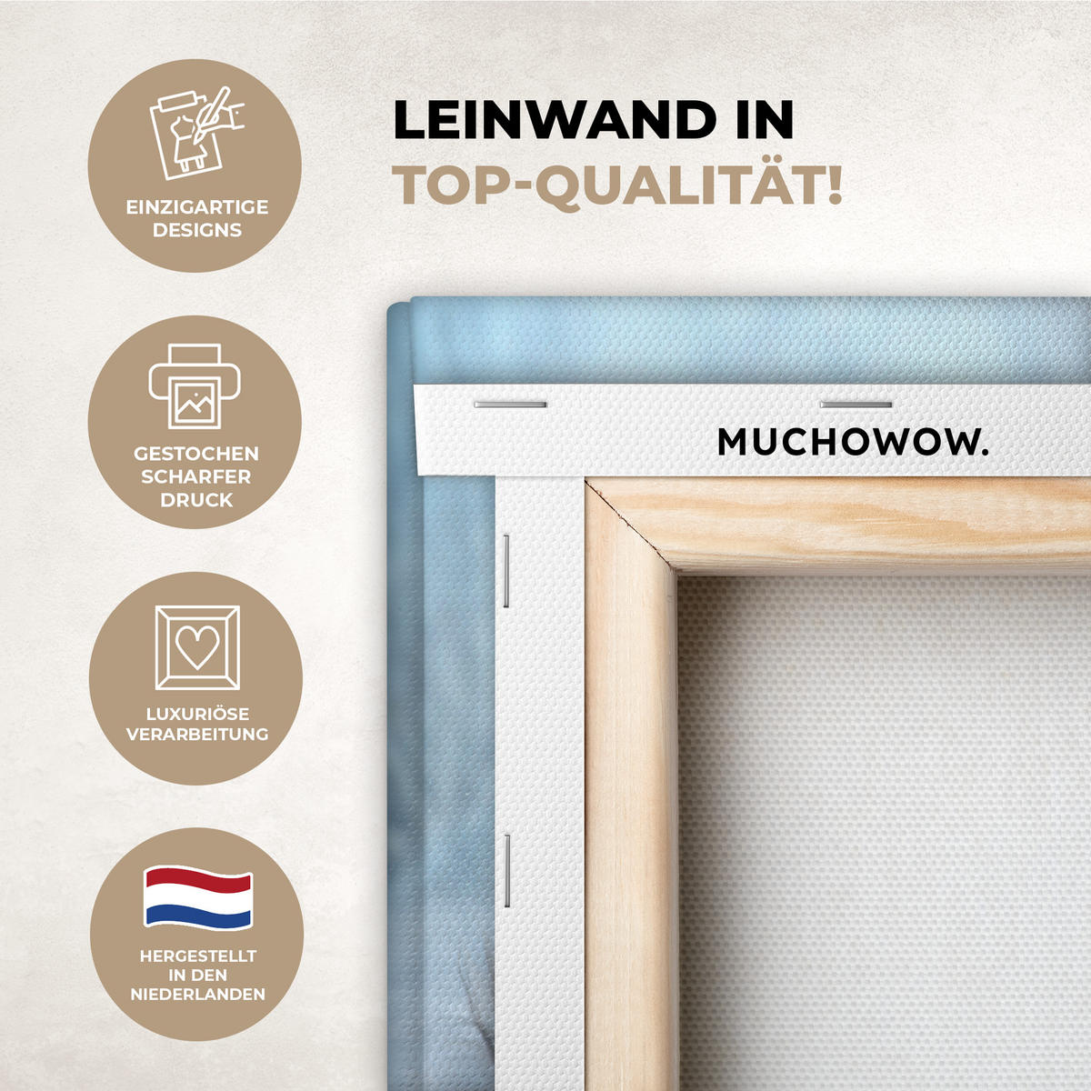 LEINWANDBILD Pferde - Winter - Tiere - Natur - Schnee 40x30 cm - Anthrazit, Textil (40/30cm) - MuchoWow