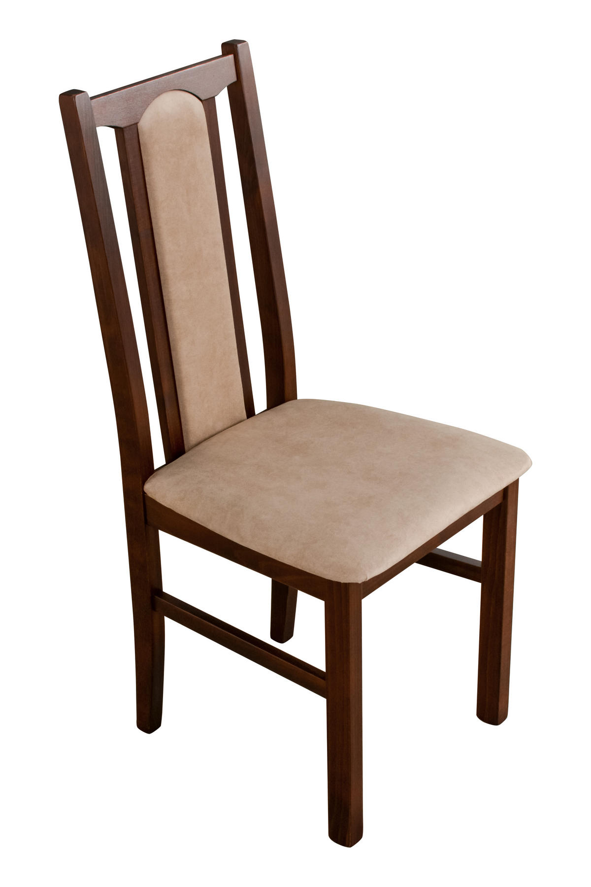 STUHL KOLGA (4er Set) - Beige/Walnussfarben, Holz (43/94/40cm) - Leaf Design