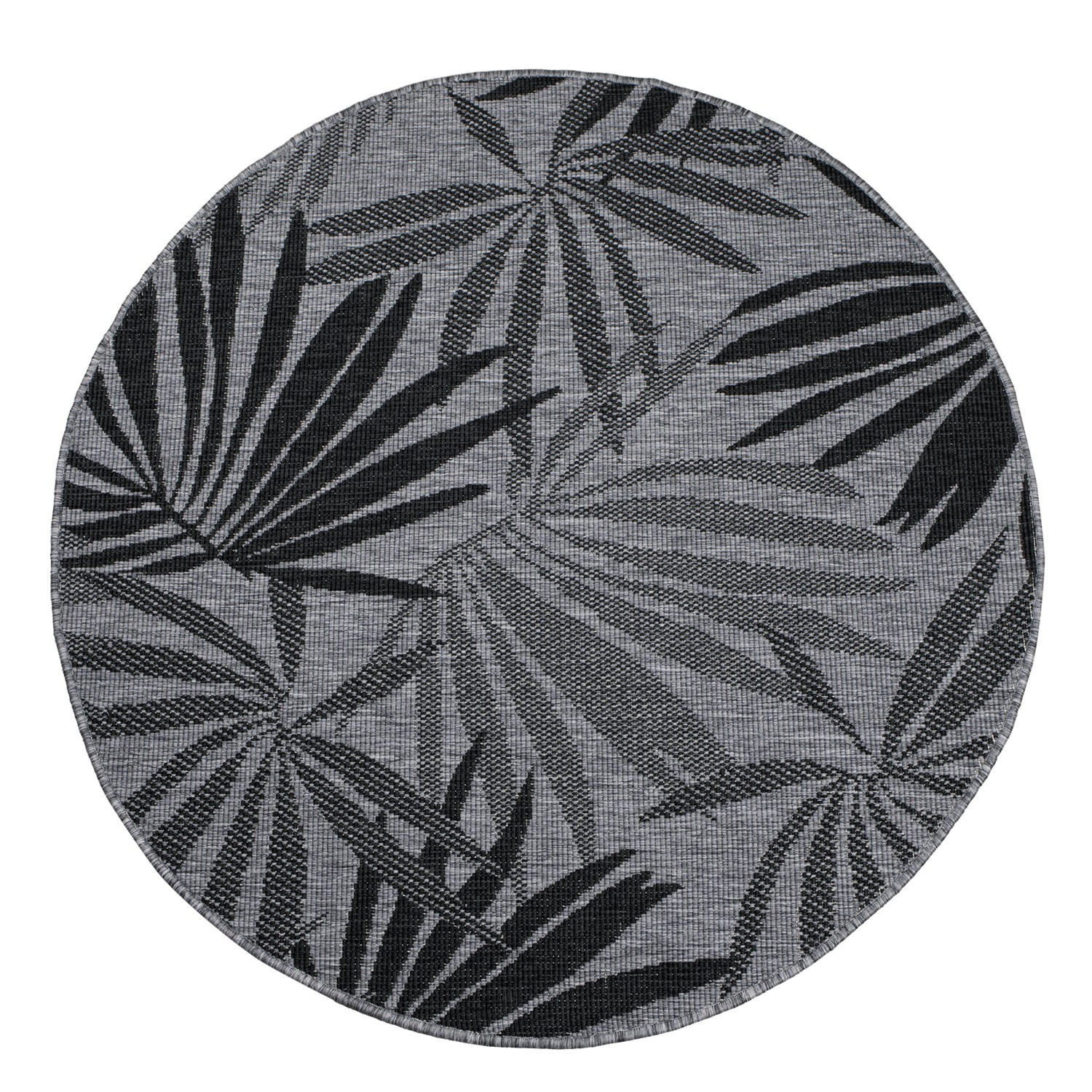 OUTDOOR-TEPPICH DuoRug 5771 Anthrazit 120x120 cm - Anthrazit, Textil (120/120cm) - carpet city