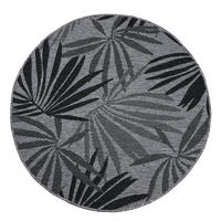 OUTDOOR-TEPPICH DuoRug 5771 Anthrazit 120x120 cm - Anthrazit, Textil (120/120cm) - carpet city