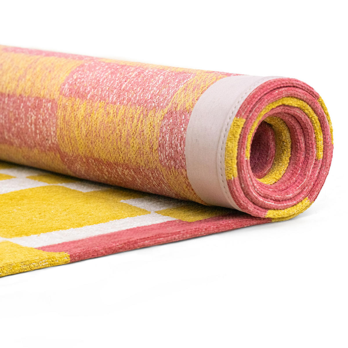 PREPROGA Chess Cupcake 170/240 cm - rumena, tekstil (170/240cm) - Louis De Poortere