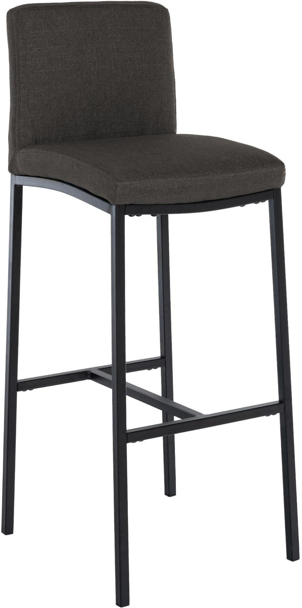 BARHOCKER Stoff Dunkelgrau - Dunkelgrau/Schwarz, Textil/Metall (43/110/49cm) - CLP