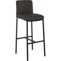 BARHOCKER Stoff Dunkelgrau - Dunkelgrau/Schwarz, Textil/Metall (43/110/49cm) - CLP