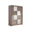 KLEIDERSCHRANK Miami III - Silberfarben/Trüffeleichefarben, Holzwerkstoff/Kunststoff (120/200/58cm) - MIRJAN24