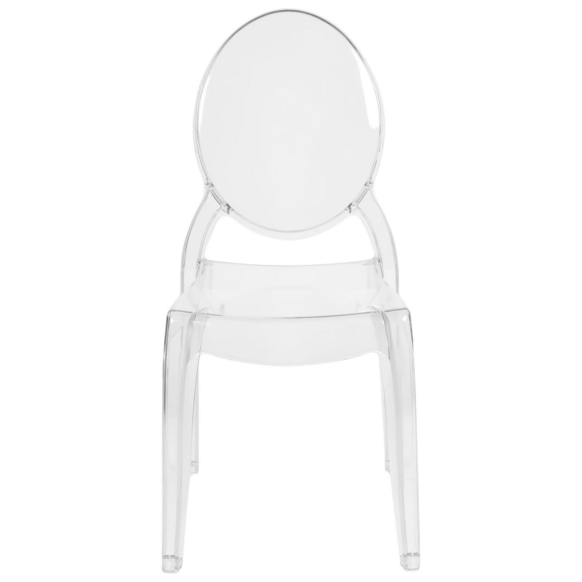 ESSZIMMERSTUHL 4er-Set Transparent Merton - Transparent, Kunststoff (55/95/55cm) - Beliani